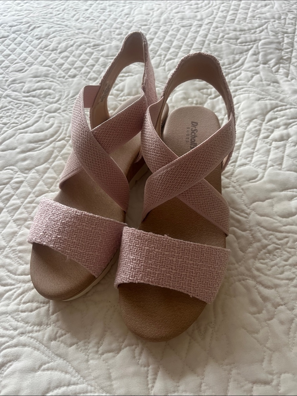 Dr. Scholl's Blush Pink Crisscross Slingback Sandals